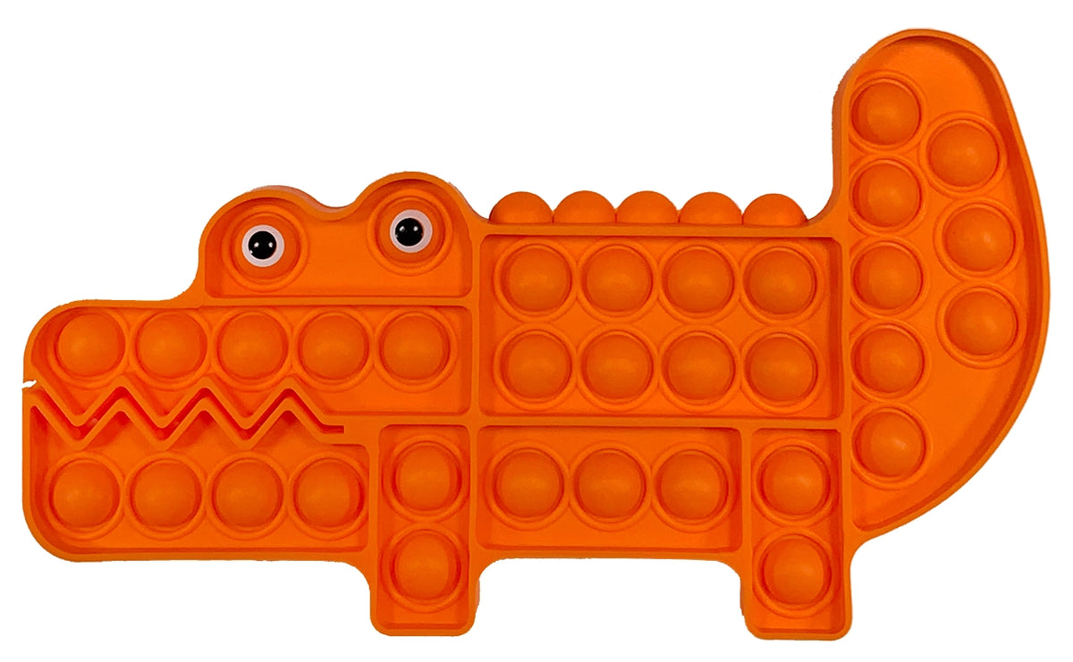 Orange Alligator Popper Toy