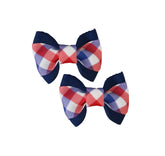 Barker's Bowtique - Red/White/Blue Gingham Dog Bow