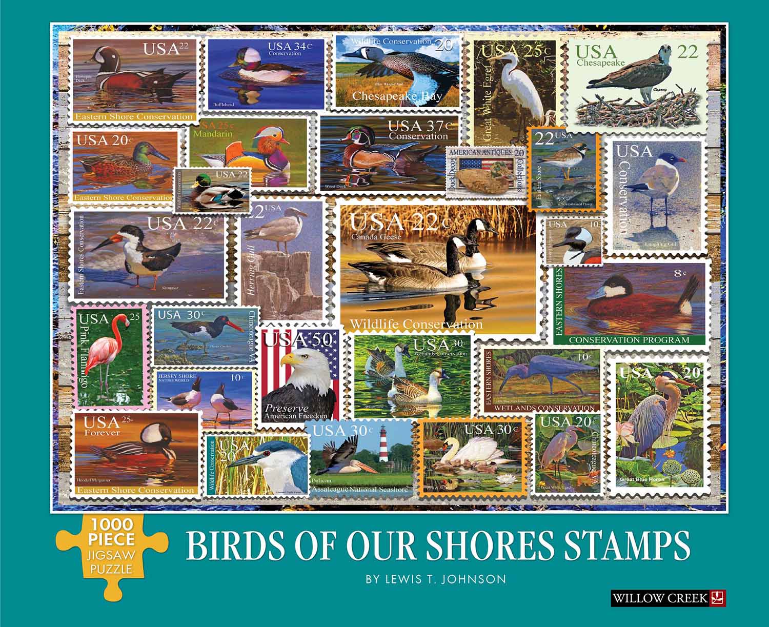 Puzzle Birds of Our Shores Stamps - 1000 piece