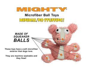 Mighty Junior Microfiber Ball Rabbit Squeaky Durable Toy