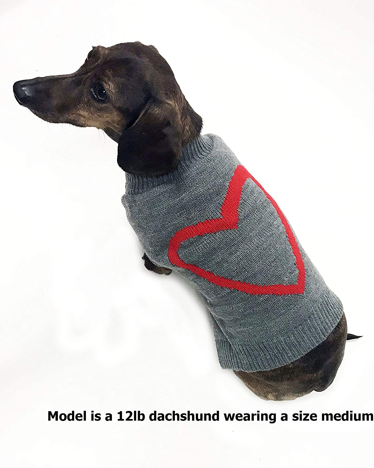 Midlee - Red Heart Dog Sweater