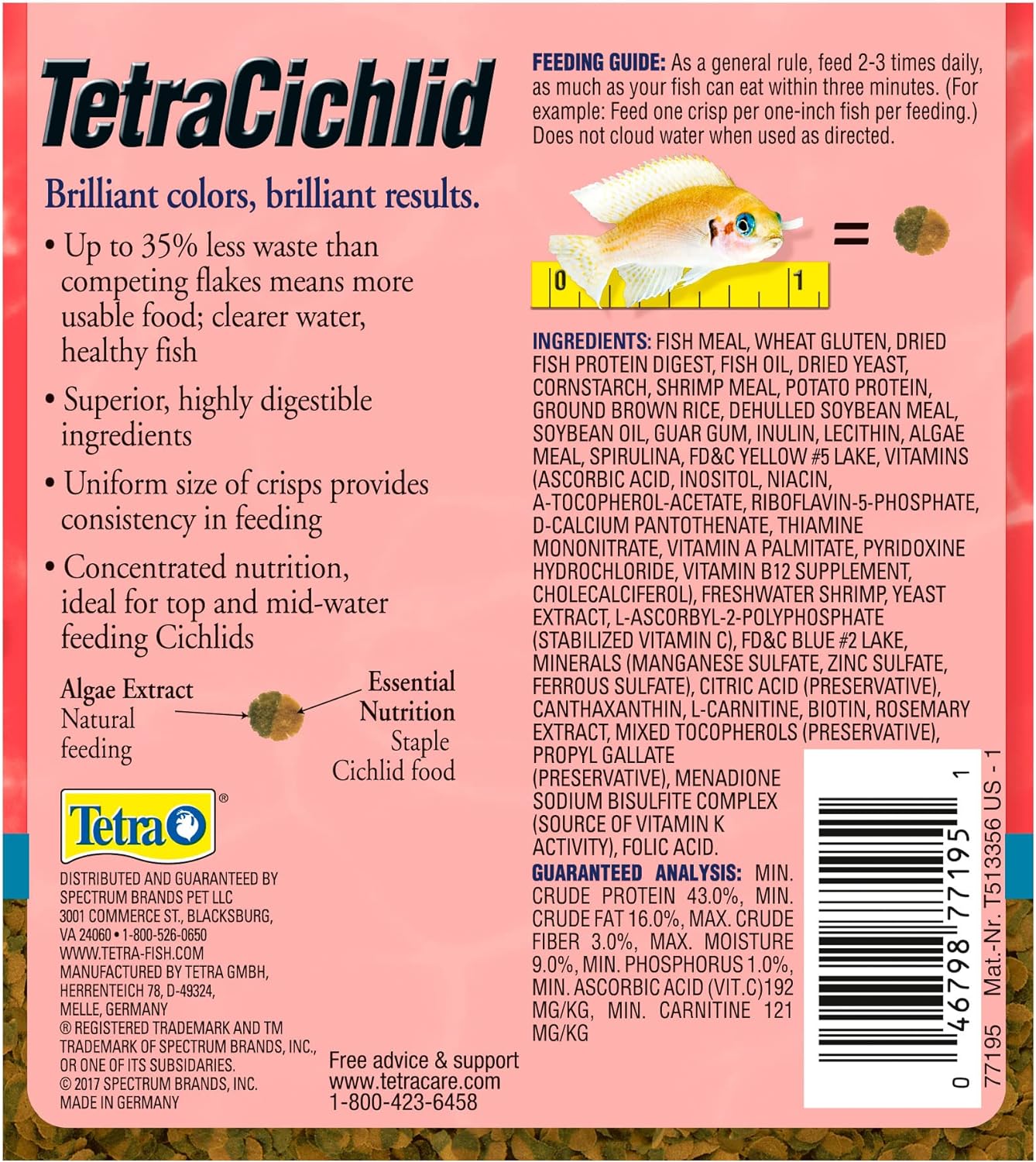 TetraCichlid Crisps Food