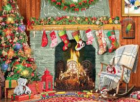 Puzzle Christmas by the Fireplace