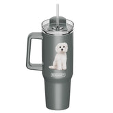 Tumbler with Handle & Straw Maltese