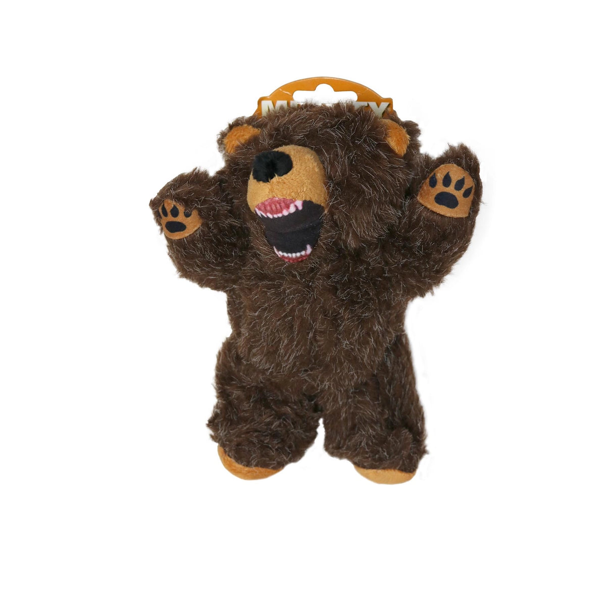 Mighty Junior Angry Animal Bear Plush Squeaky Dog Toy