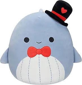 Squishmallow Plush Samir Blue Whale with Hat