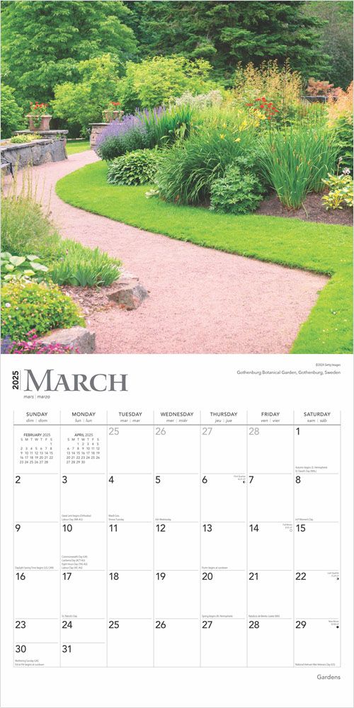 2025 Gardens Calendar