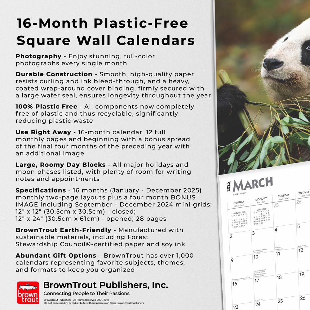 2025 Giant Pandas Calendar