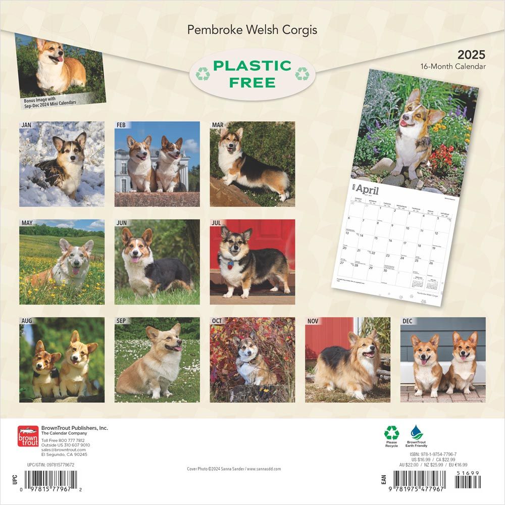 2025 Welsh Corgis Pembroke Calendar