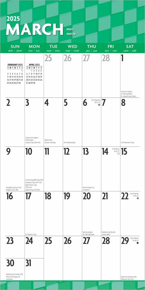 2025 Large Print Calendar