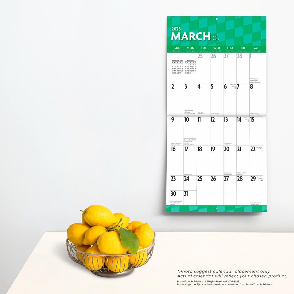 2025 Large Print Calendar