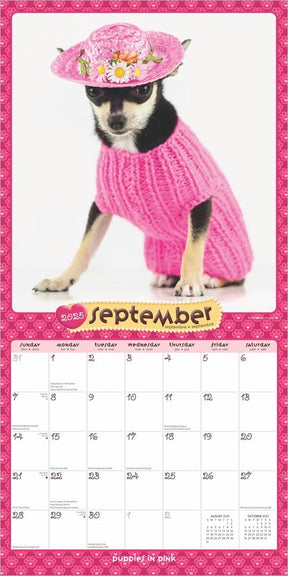 2025 Puppies In Pink Calendar