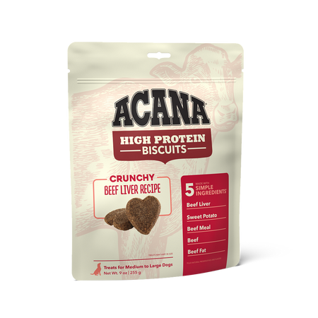 Champion Petfoods Acana - All Life Stages High-Protein Biscuits, Crunchy Beef Liver Recipe