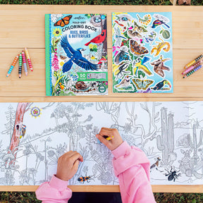 Coloring Book FoldOut - Bugs, Birds, & Butterflies