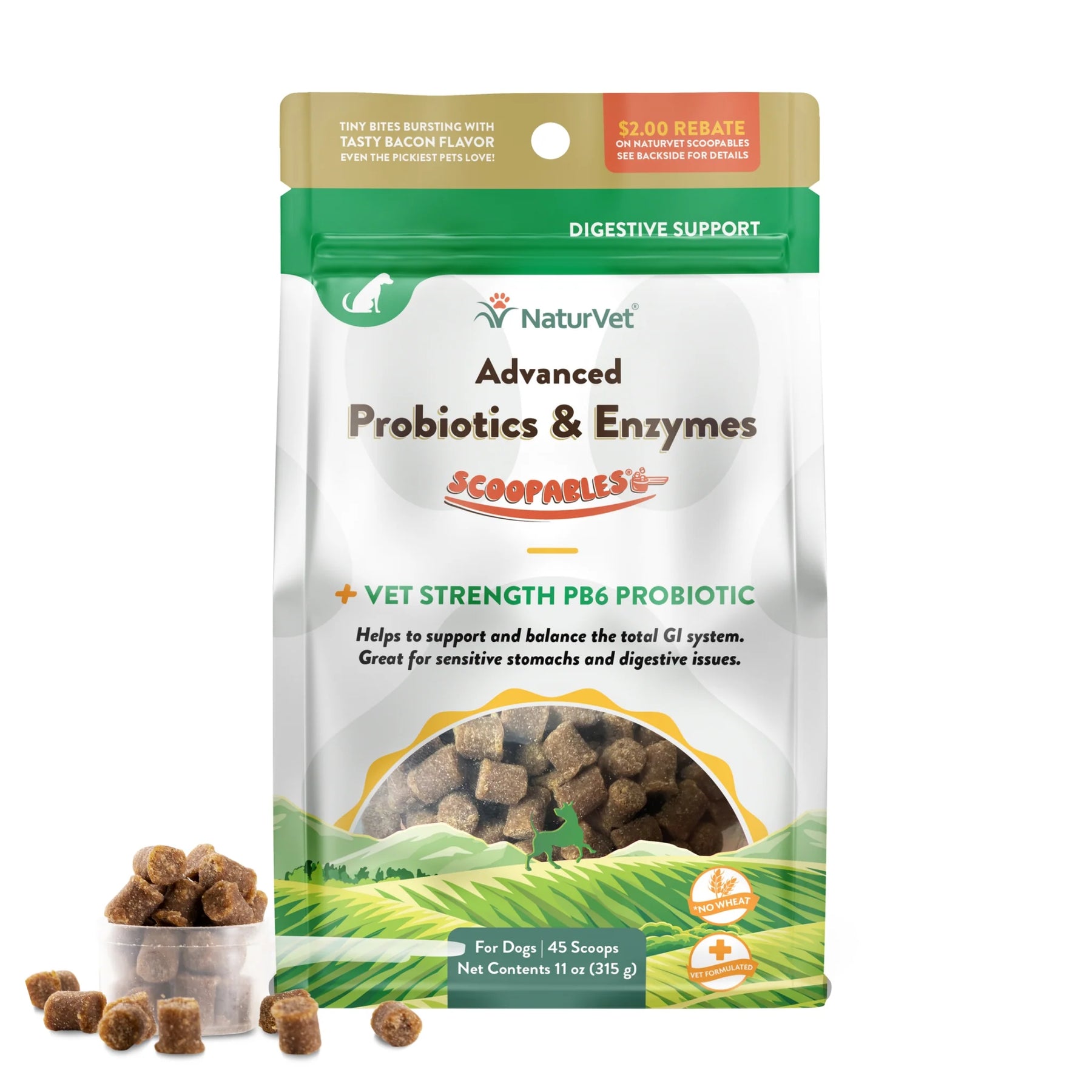 NaturVet - Scoopables Advance Probiotics & Enzymes For Dogs