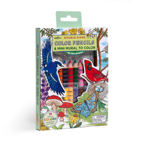 Biggie Pencils with Fold-Out Mini Mural - Bird & Butterfly