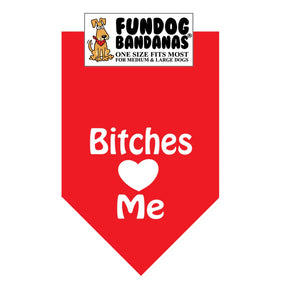 Dog Bandana Bitches Heart Me