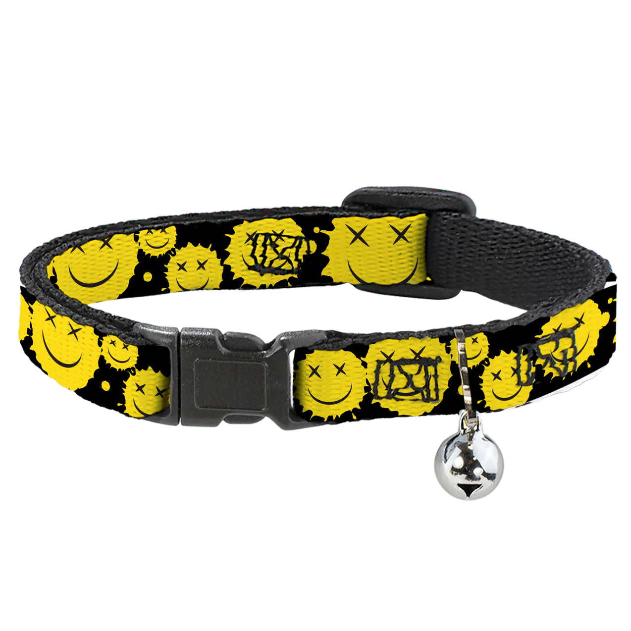 Buckle Down - Cat Collar Breakaway with Bell, Smiley Face