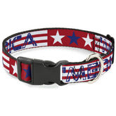 Buckle Down - Plastic Clip Collar 'MERICA Stars & Stripes