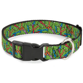 Buckle Down - Plastic Clip Collar Teenage Mutant Ninja Turtles GREEN