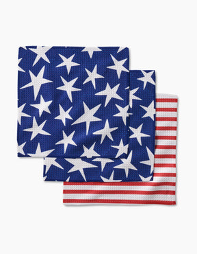 Geometry - Dishcloth Set Stars and Stripes