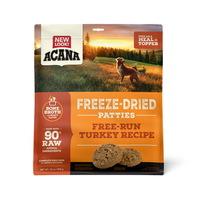 Champion Petfoods, Acana - All Dog Breeds, All Life Stages Freeze-Dried Patties, Free-Run Turkey Recipe