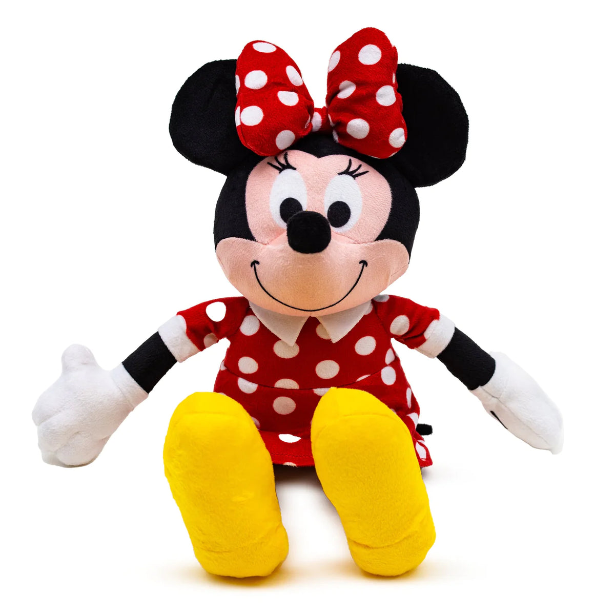 Buckle Down - Dog Toy Plush Squeaker Minnie Mouse Smiling Sitting Pose