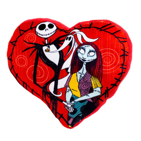 Buckle Down - Dog Toy Squeaker Plush Nightmare Before Christmas Jack & Sally Heart Pose