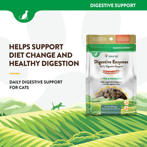 NaturVet - Scoopables Digestive Enzymes Daily Support Pre & Probiotic for Cats