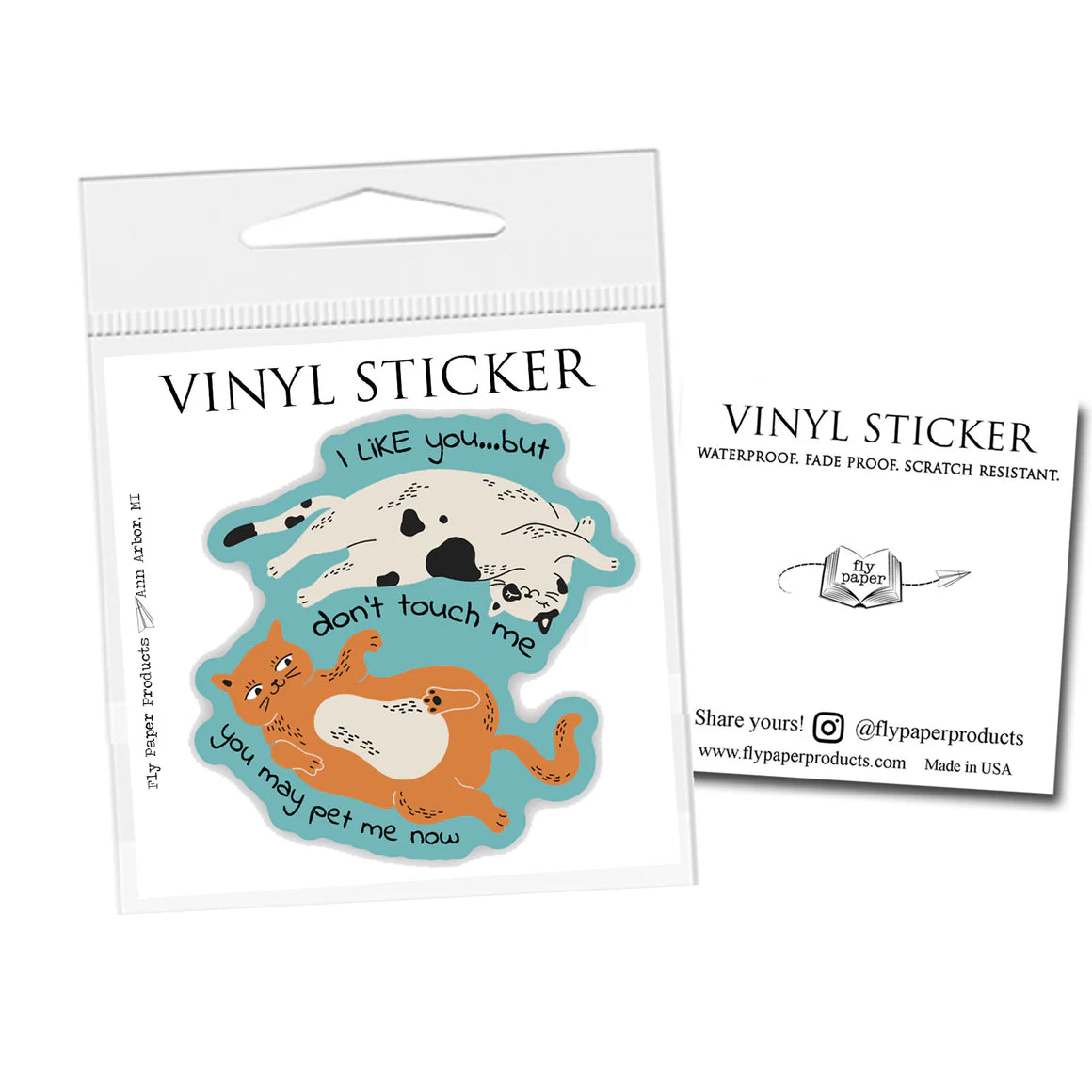 Sticker Vinyl Feisty Fickle Cats