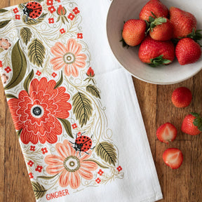 Gingiber Tea Towel Ladybug