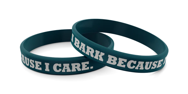 Wrist Band I Bark Because I Care Silicone