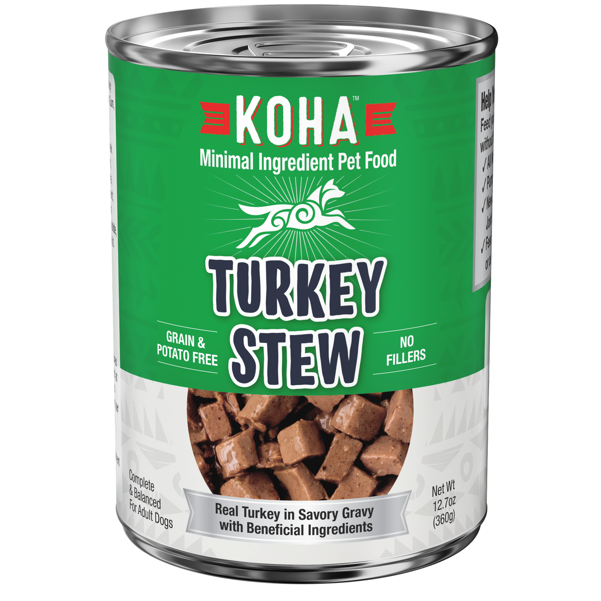 KOHA - Minimal Ingredient - All Breeds, Adult Dog Turkey Stew Recipe Canned Dog Food