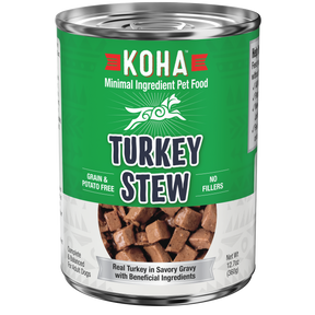 KOHA - Minimal Ingredient - All Breeds, Adult Dog Turkey Stew Recipe Canned Dog Food