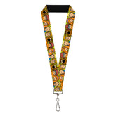 Buckle Down - Lanyard Scooby Doo Characters Faces Close-Up