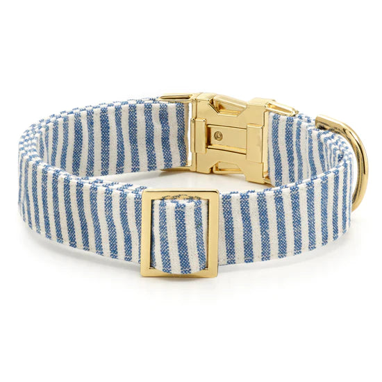 Dog Collar Lake Blue Stripe