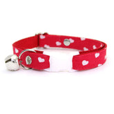 Cat Collar "Love Song" Valentine's Day Heart with Gold Breakaway