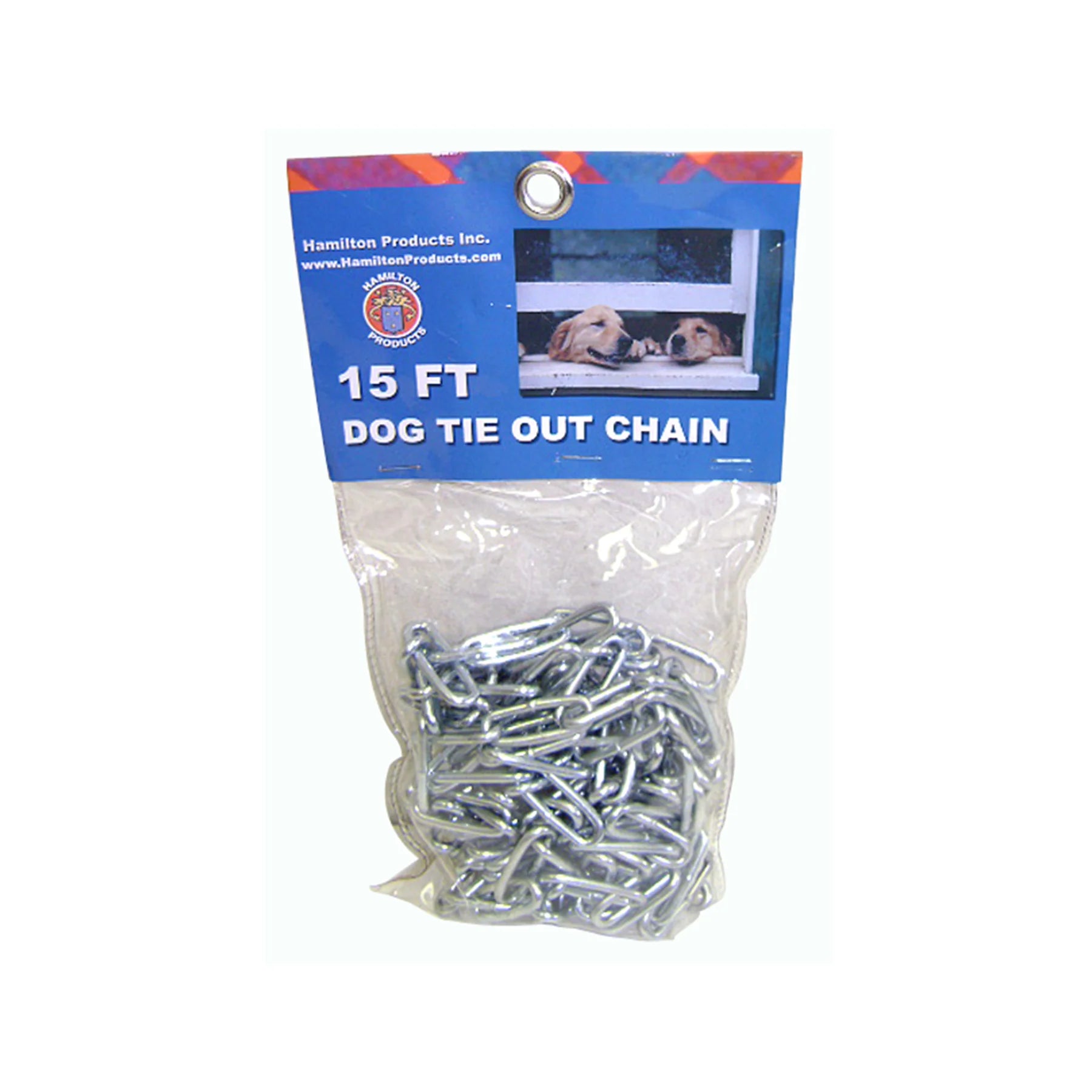 Dog Tie Out Chain in Clear Bag