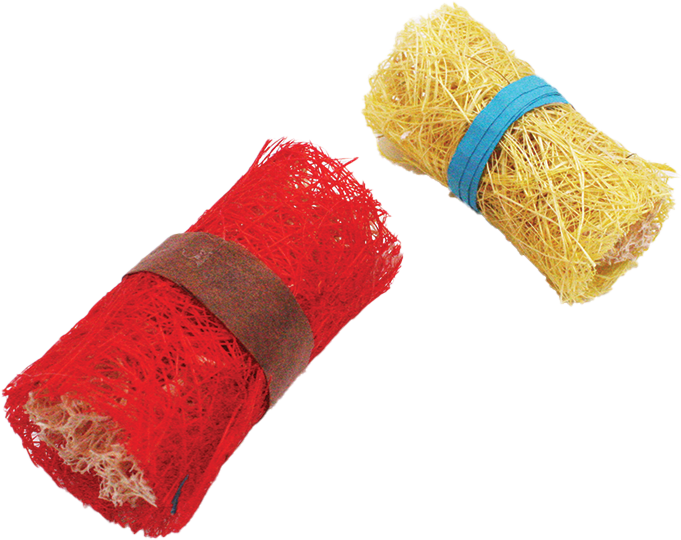 A & E Cage Company - Nibbles Small Animal Loofah Chew Toy, Sushi Rolls