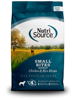 NutriSource - All Breeds, Adult Dog Chicken & Rice Small Bites Recipe