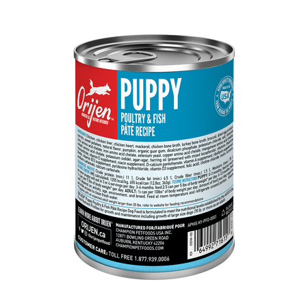 Champion Petfoods Orijen - All Breed, Puppy Poultry & Fish Pate Recipe, Wet Dog Food