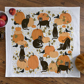 Gingiber Tea Towel Pumpkins & Cats