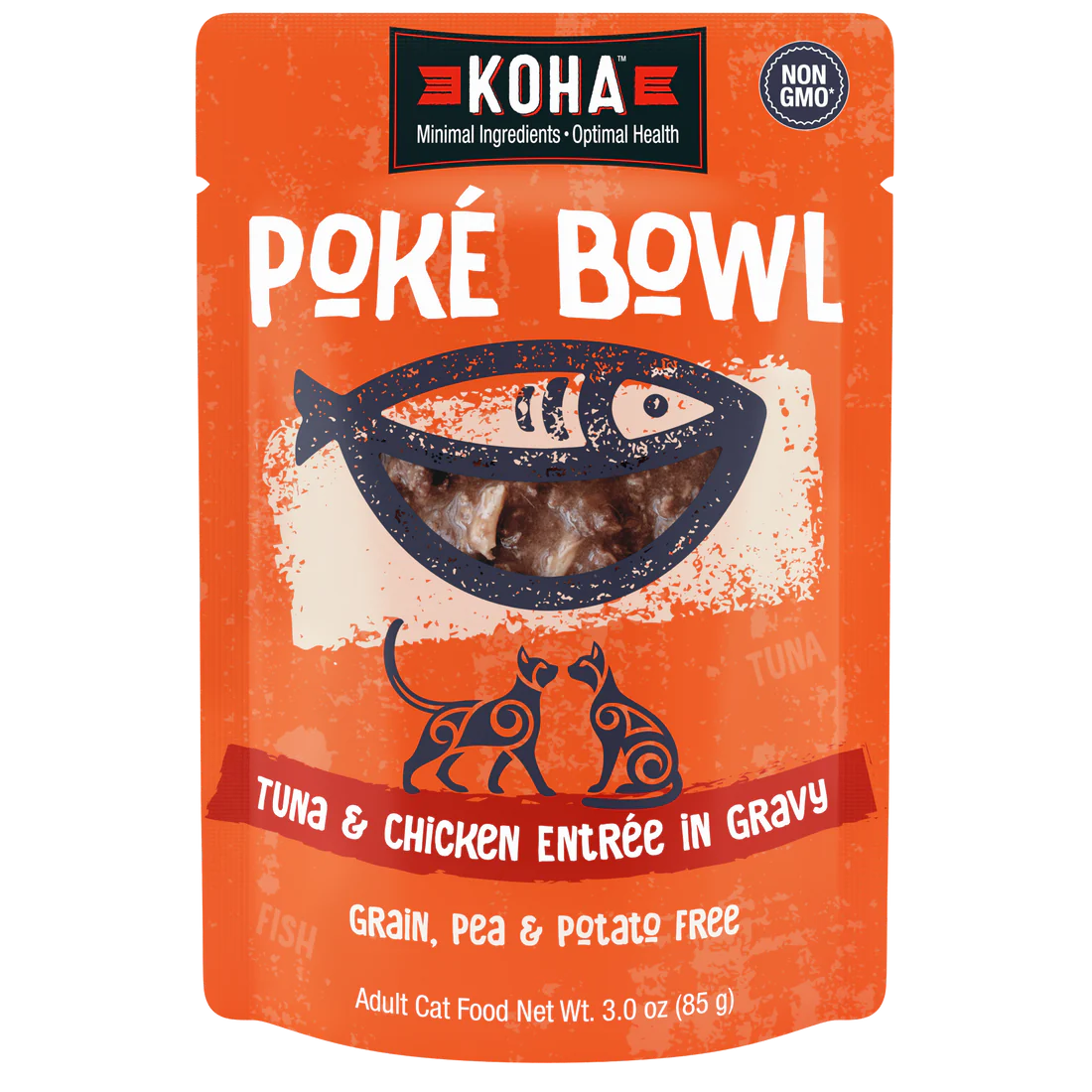 KOHA - Poké Bowl Tuna & Chicken Entrée in Gravy for Cats