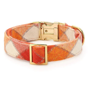 Dog Collar Pumpkin Spice Flannel Fall