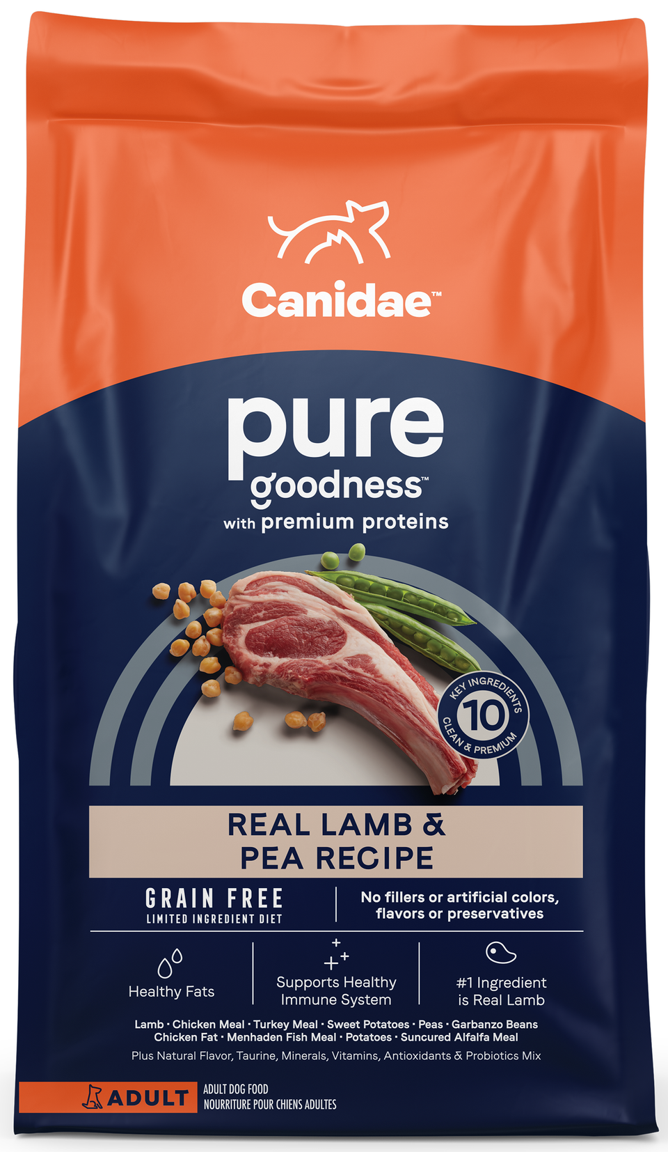 Canidae - Grain Free PURE All Breeds, Adult Dog Real Lamb Limited Ingredient Recipe Dry Dog Food