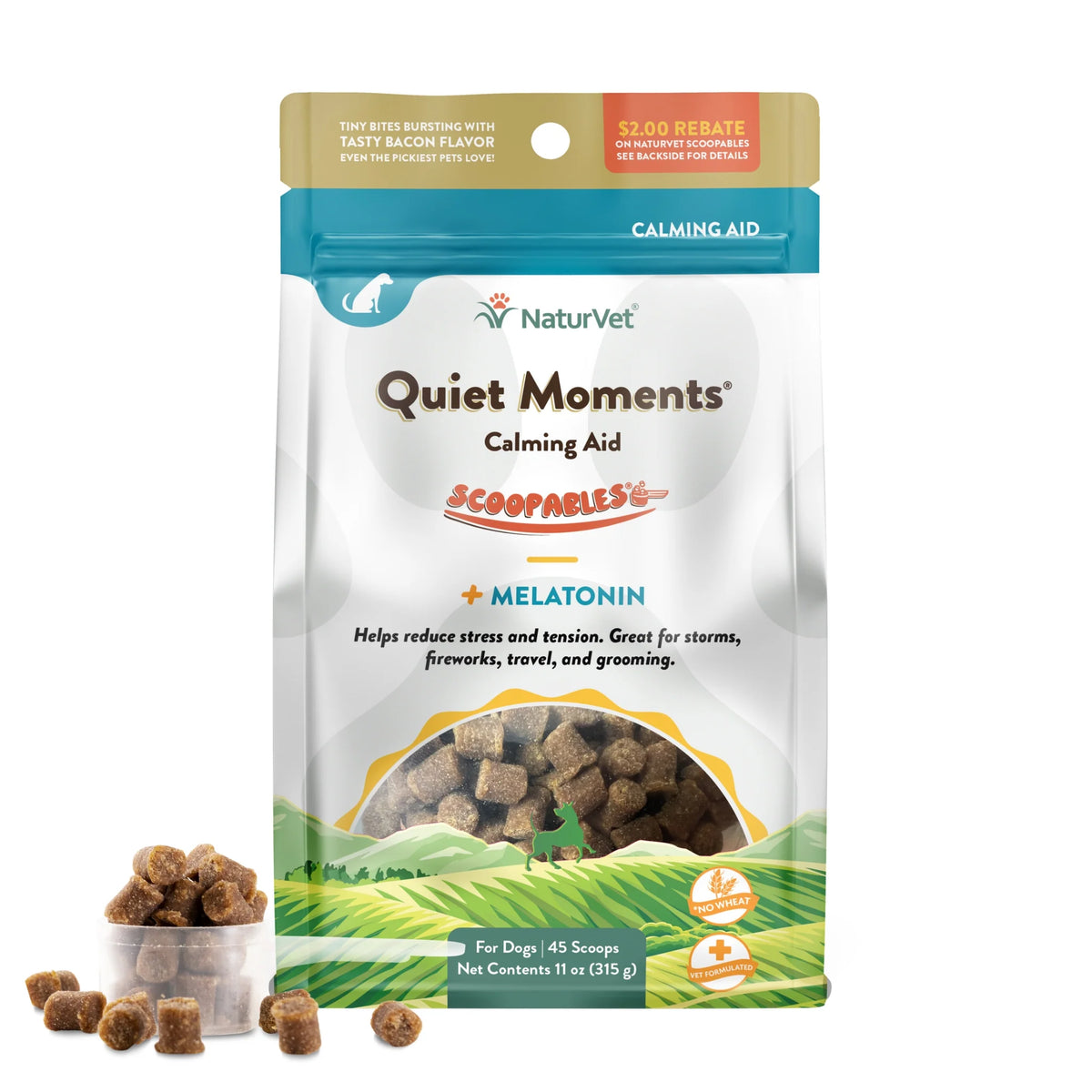 NaturVet - Scoopables Quiet Moments	Calming Aid + Melatonin Dogs