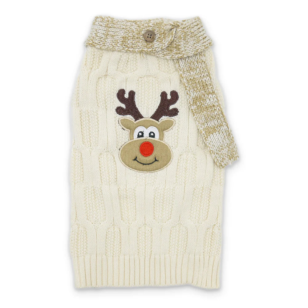 Dogo Pet - Reindeer Scarf Sweater