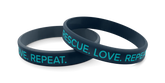 Wrist Band Rescue. Love. Repeat. Silicone