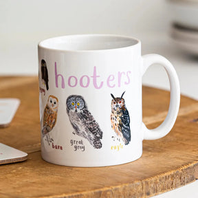 Mug Hooters Bird Pun Owl Fowl Language