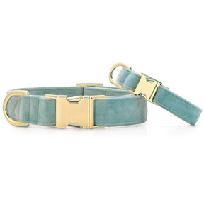 Dog Collar Sage Velvet